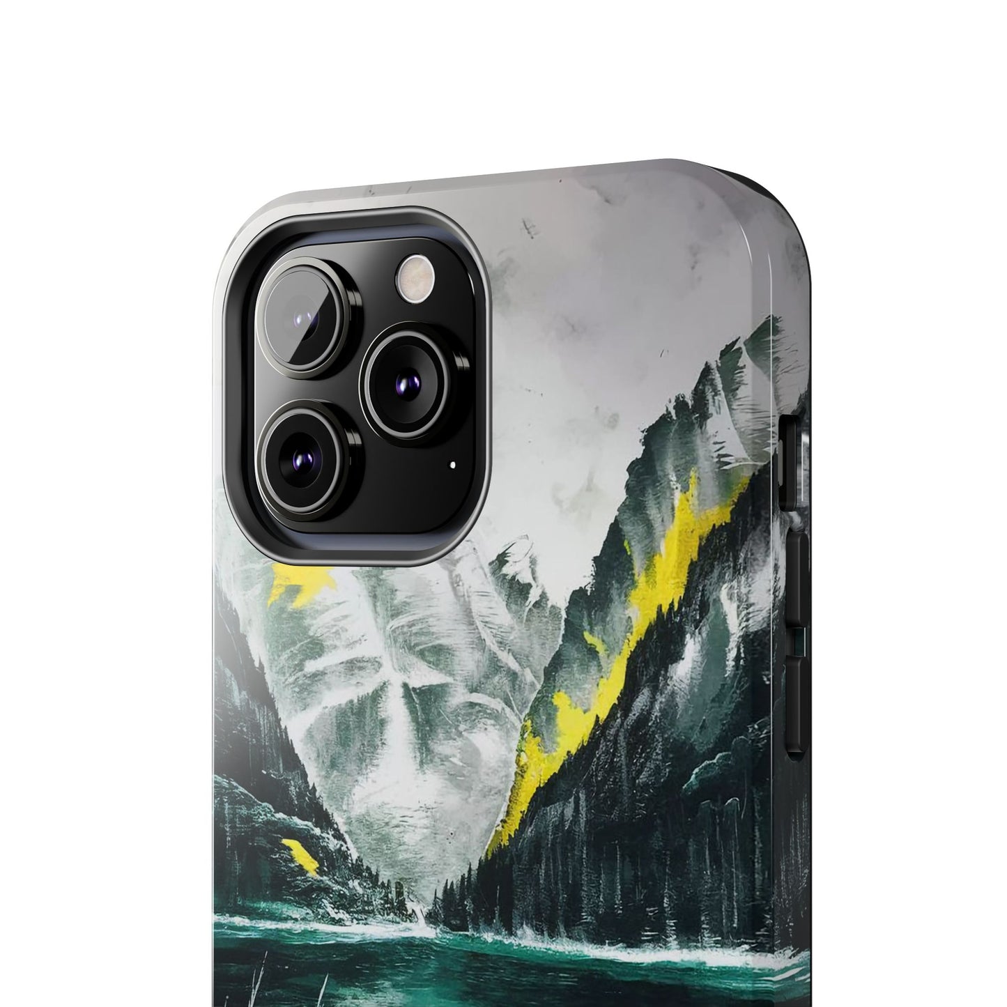 Serene Valley Charcoal Landscape Tough Phone Case