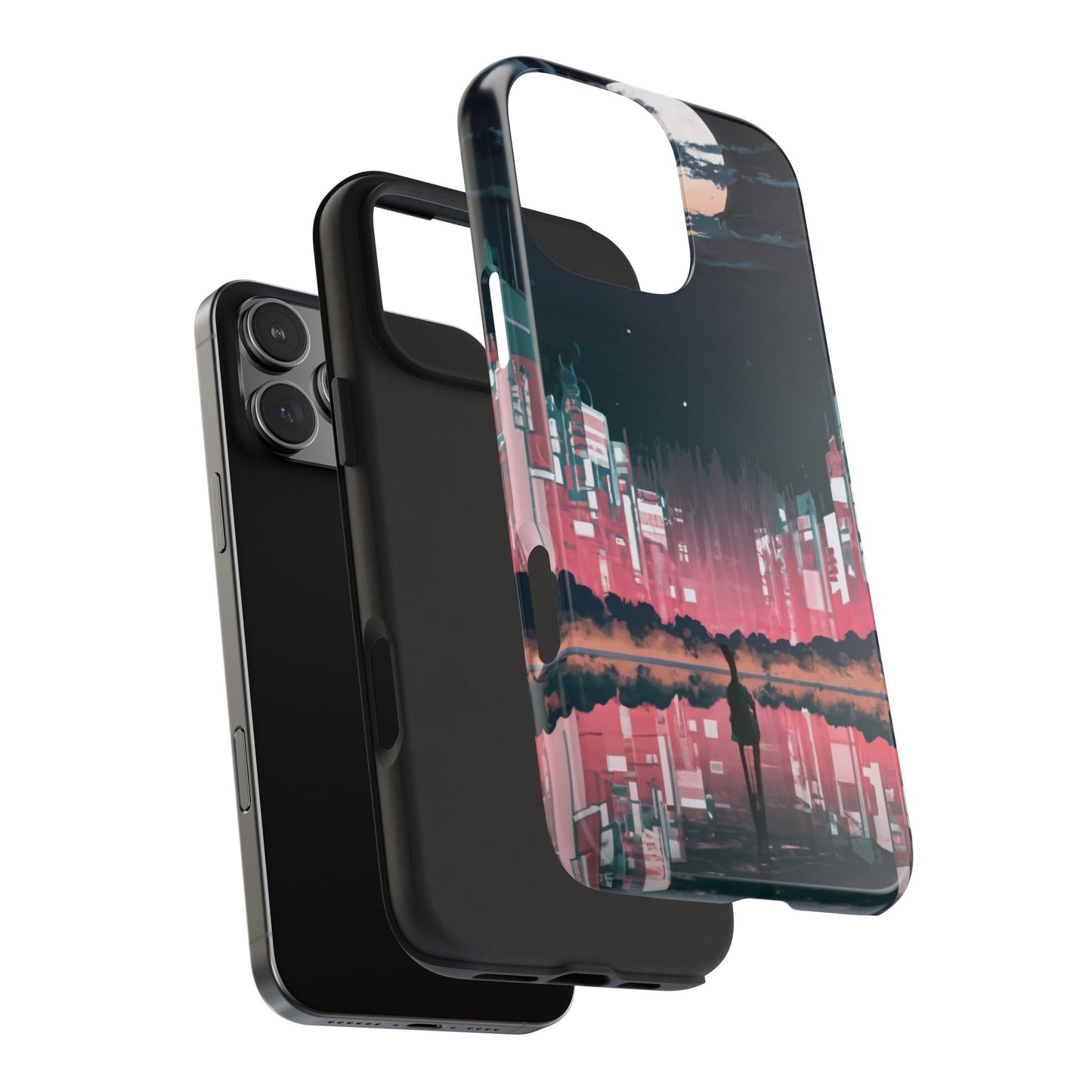 Moonlit Waterfront City Night Tough Phone Case