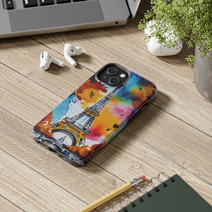 Vibrant Twilight Eiffel Defender Case