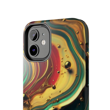 Golden Fluid Waves Defender Case