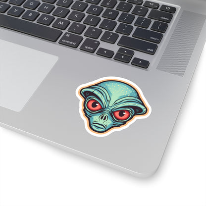 Mystic Green Alien Head Vinyl Sticker