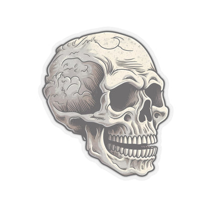 Light Tan Cracked Texture Skull Sticker