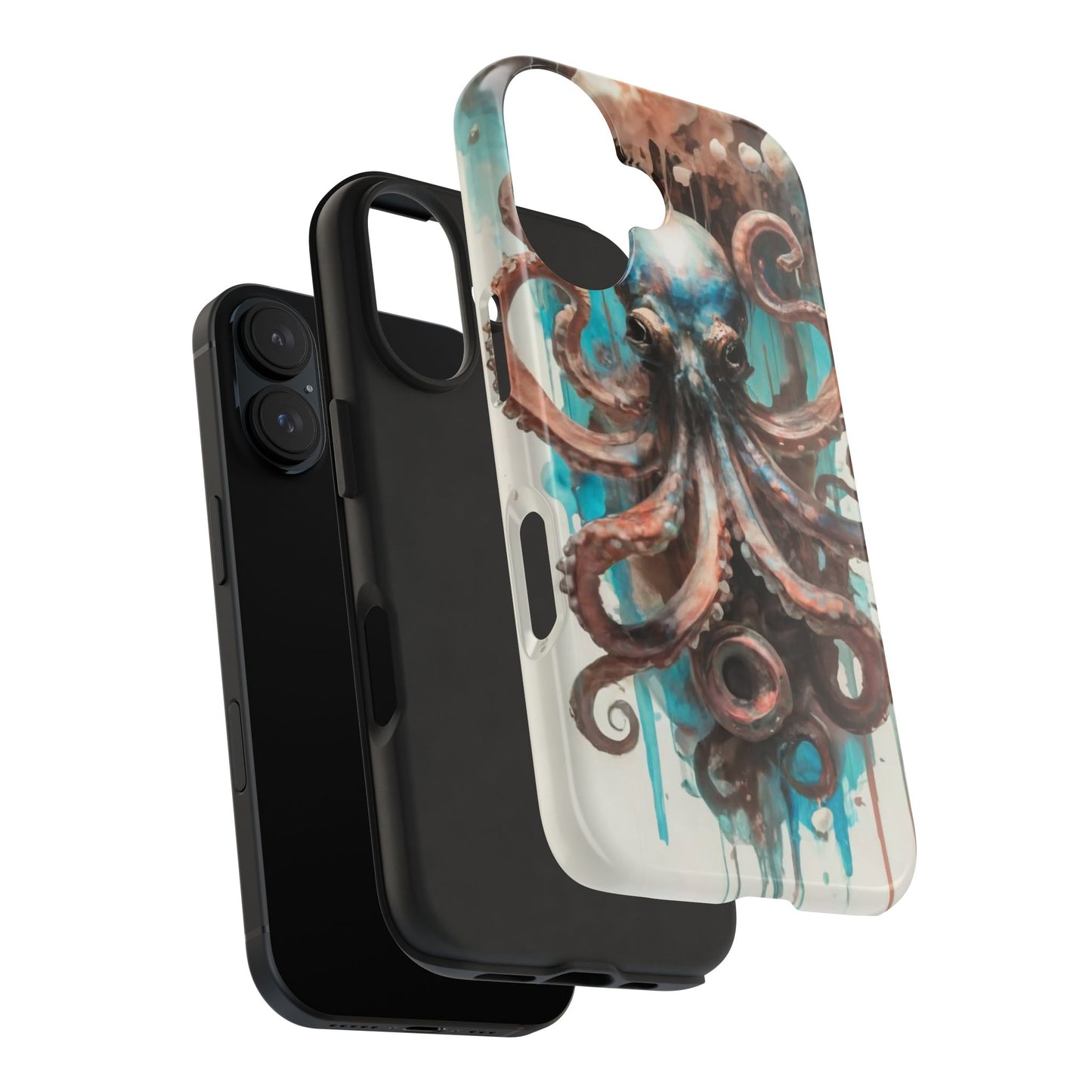 Serene Octopus Watercolor Tough Phone Case