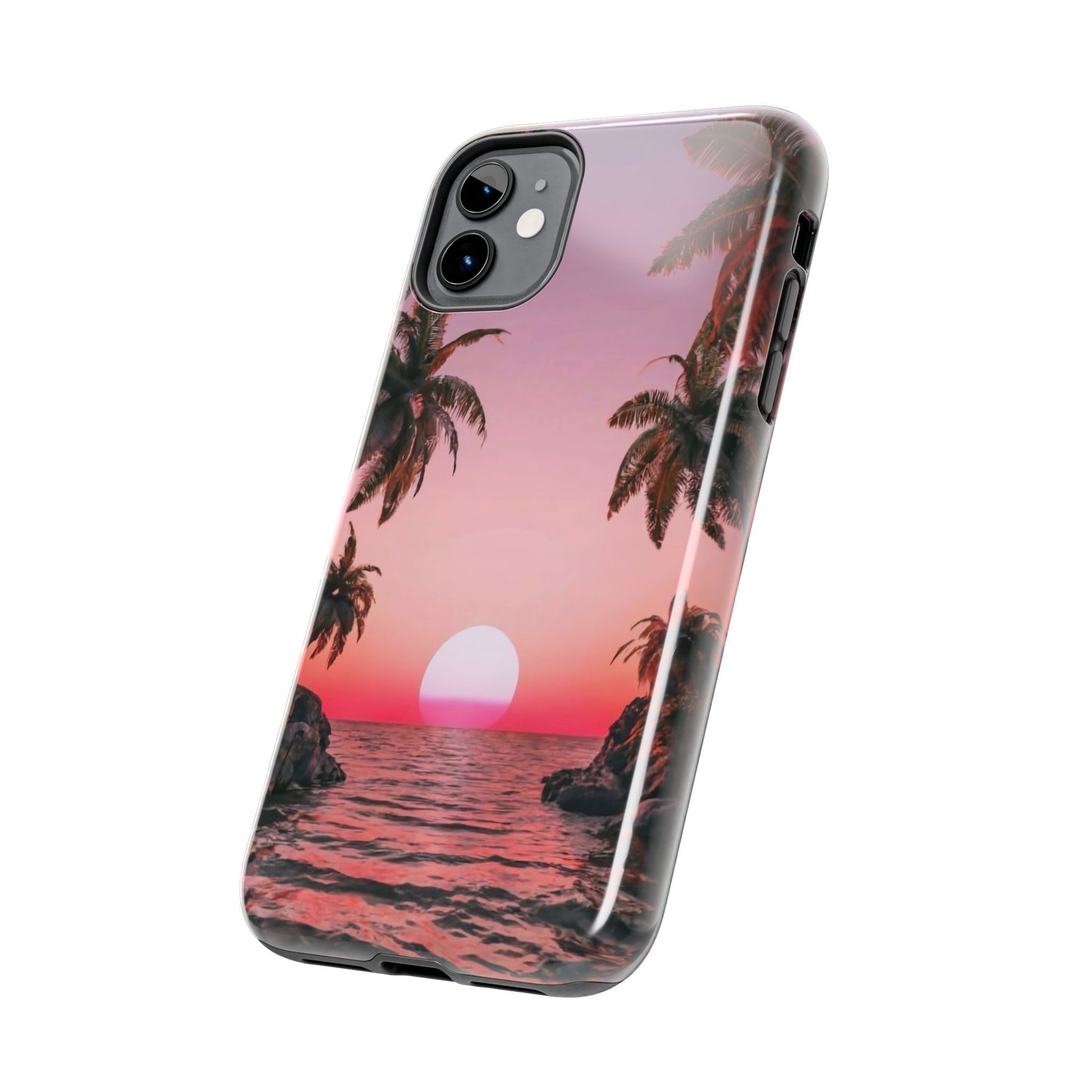 Golden Horizon Palm Sunset Tough Phone Case