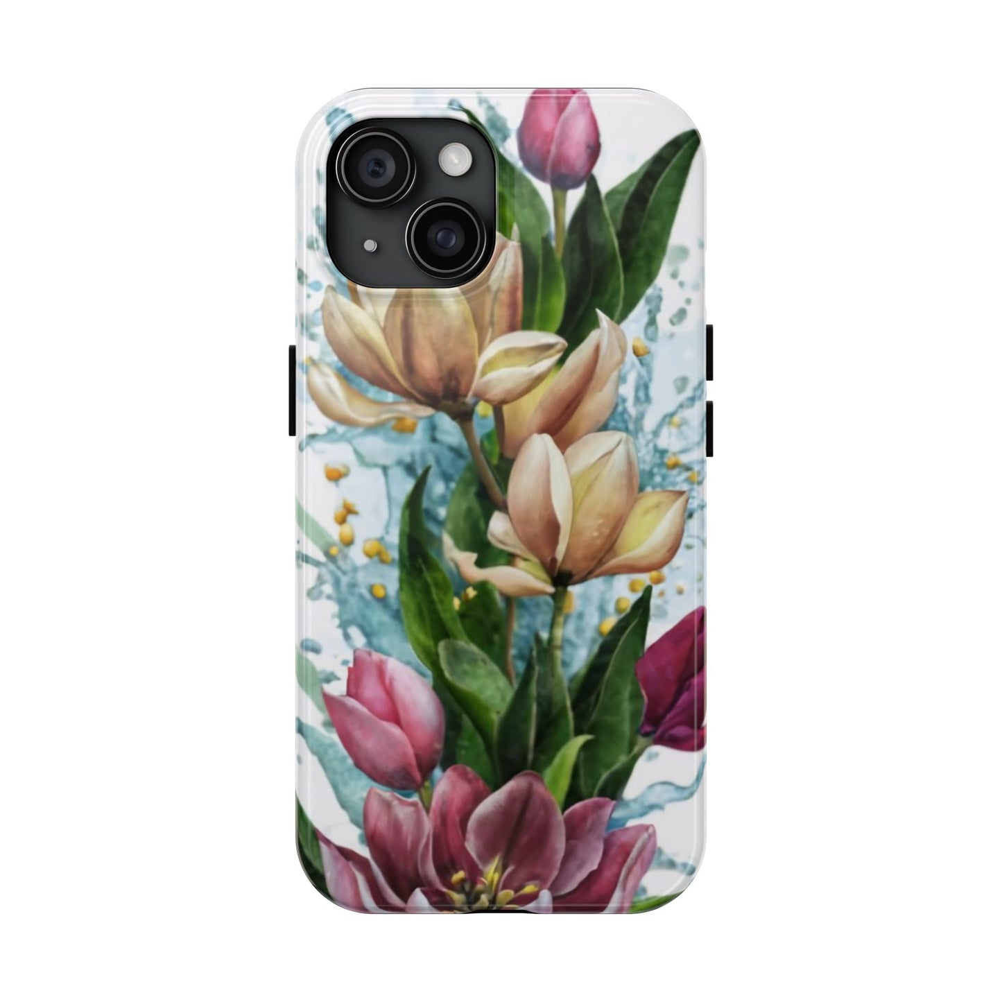 Blossom Splash Watercolor Floral Tough Phone Case