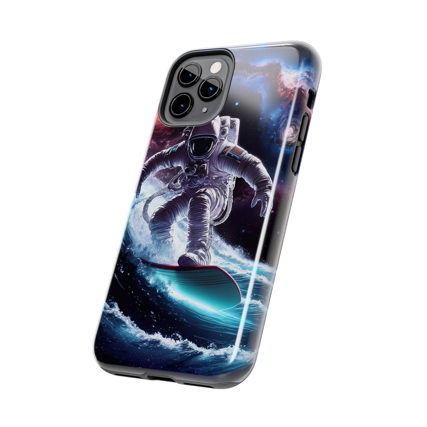 Galactic Wave Rider Astronaut Tough Phone Case