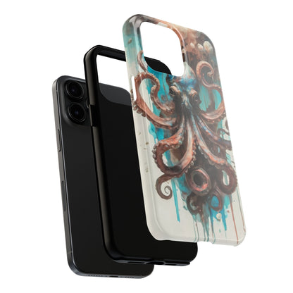 Serene Octopus Watercolor Tough Phone Case
