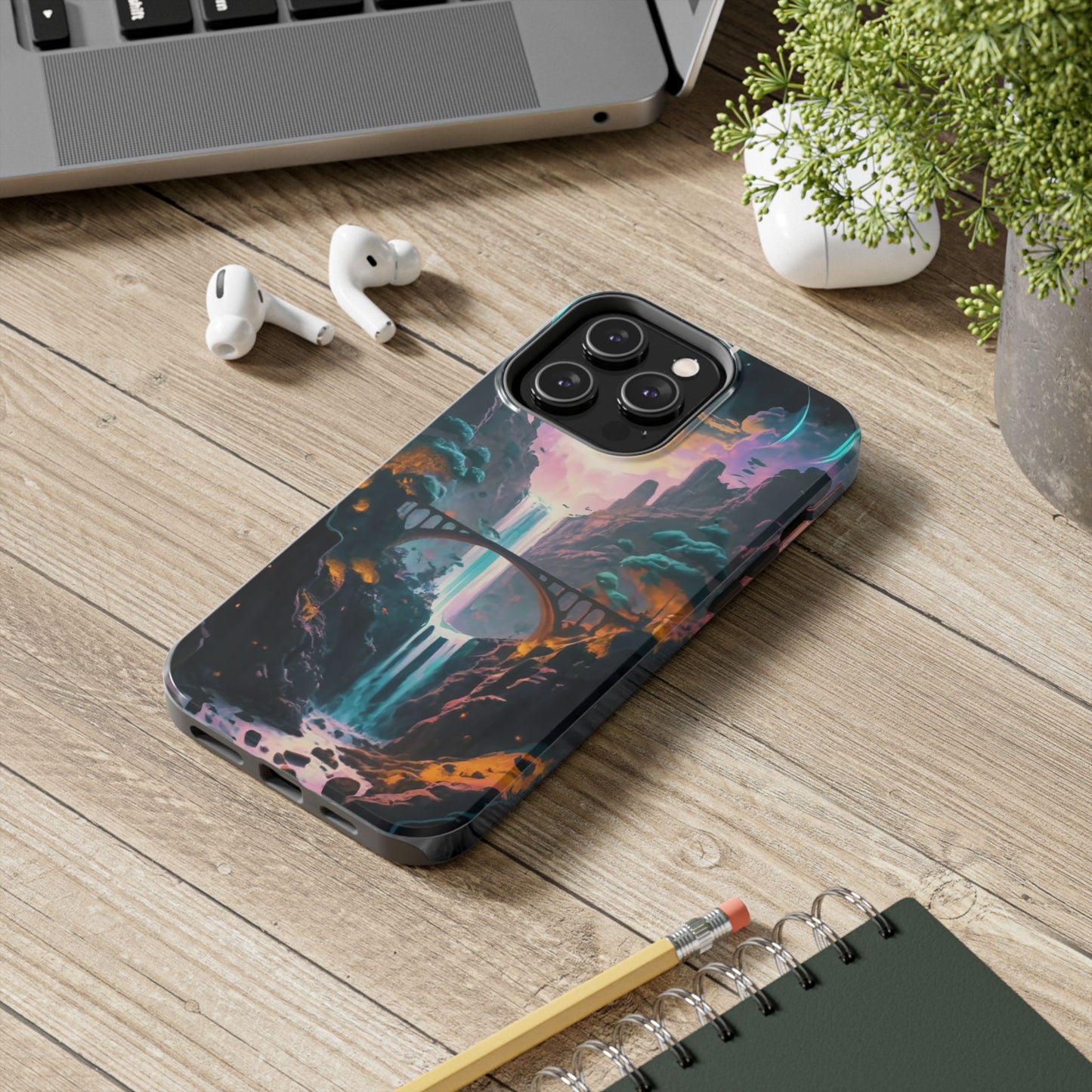 Midnight Cascade Blue Moon Tough Phone Case