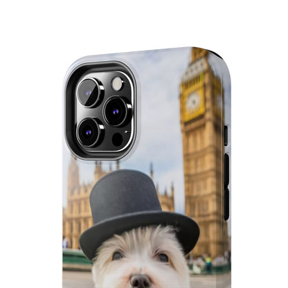 Dapper Maltese Selfie at Big Ben Tough Phone Case