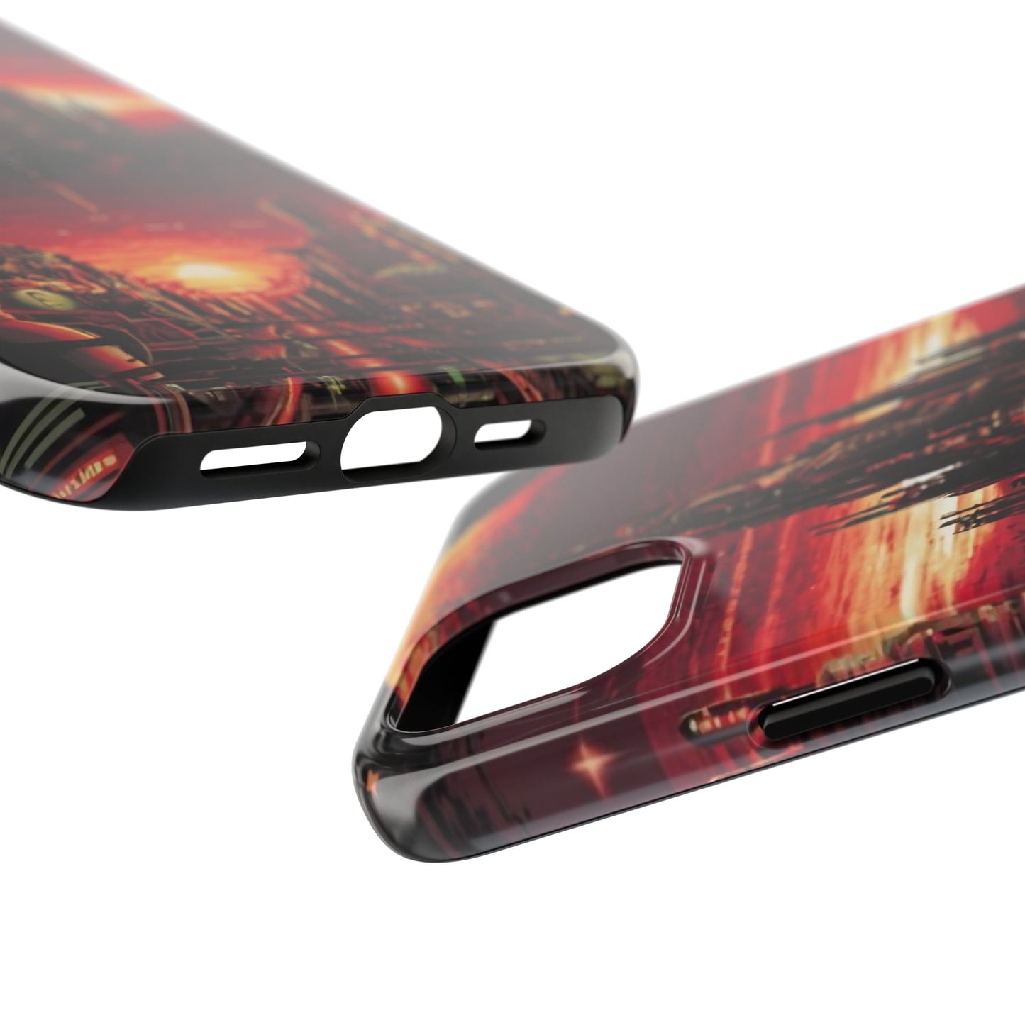 PixelVista Futuristic City Tough Phone Case