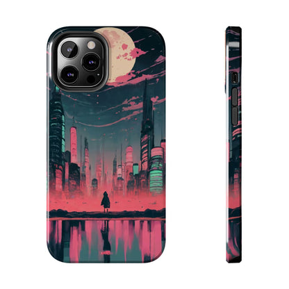 Moonlit Cityscape Night View Tough Phone Case