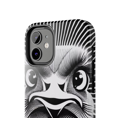 Mystical Stare Monochrome Ostrich Tough Phone Case