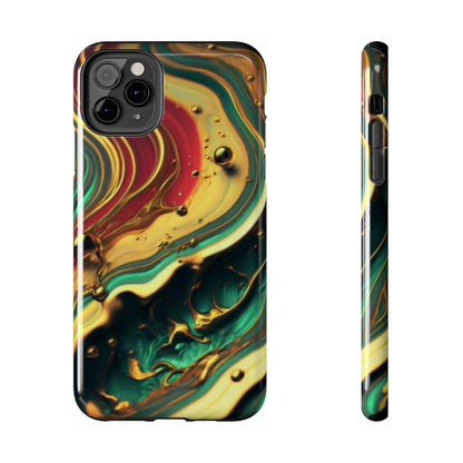 Golden Fluid Waves Defender Case