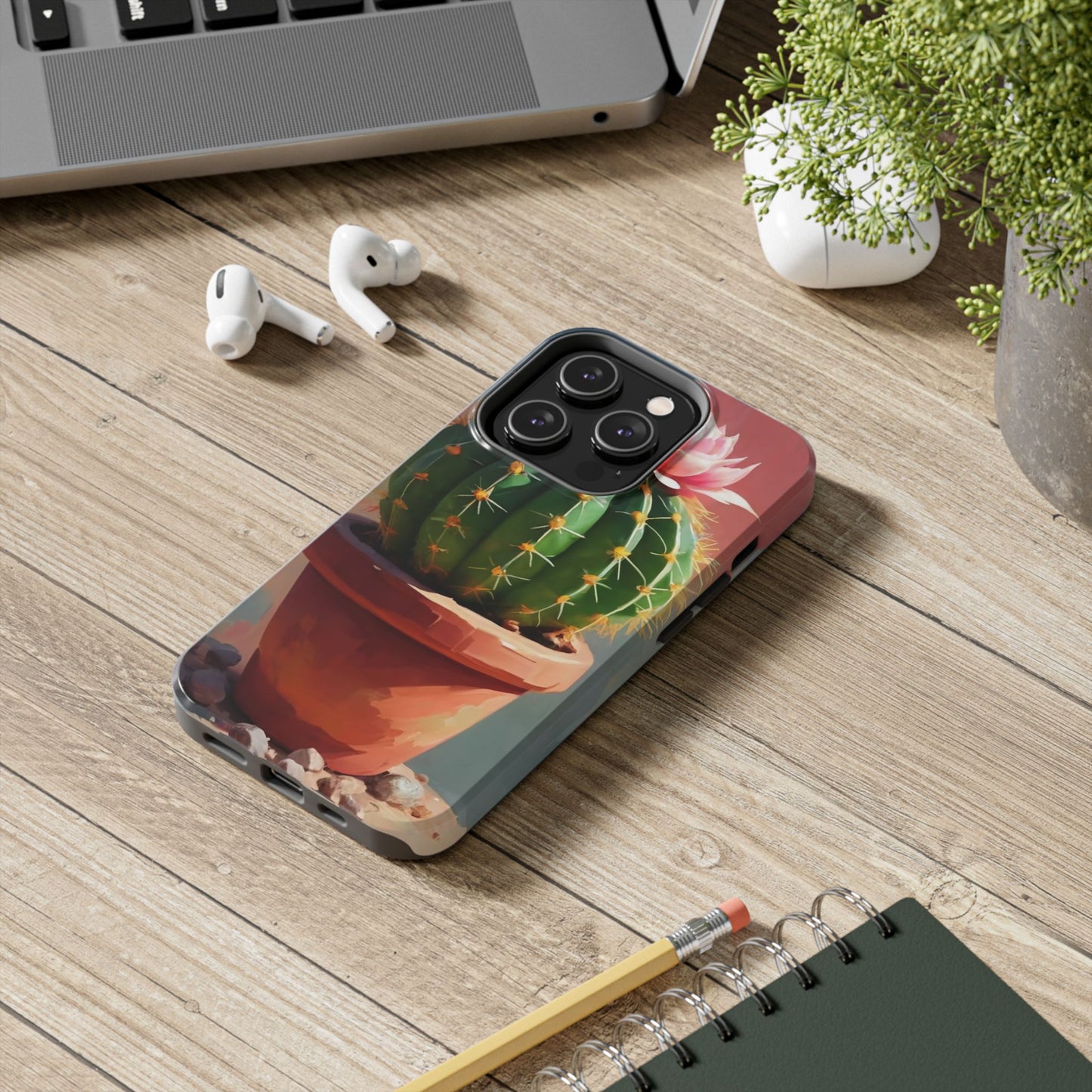 DesertBloom Terracotta Cactus Tough Phone Case