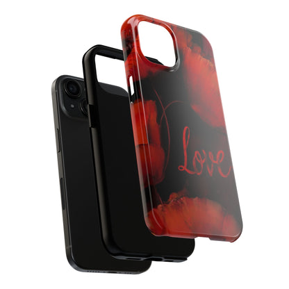 Crimson Love Blossoms Tough Phone Case