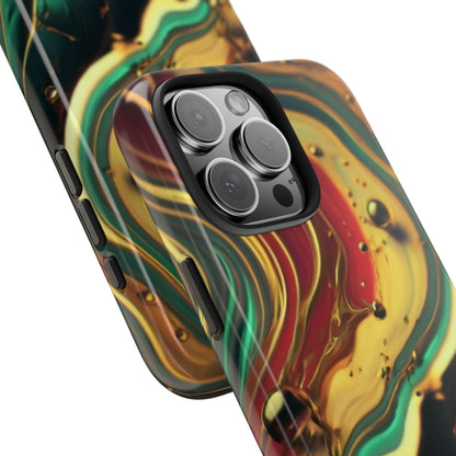 Golden Fluid Waves Defender Case