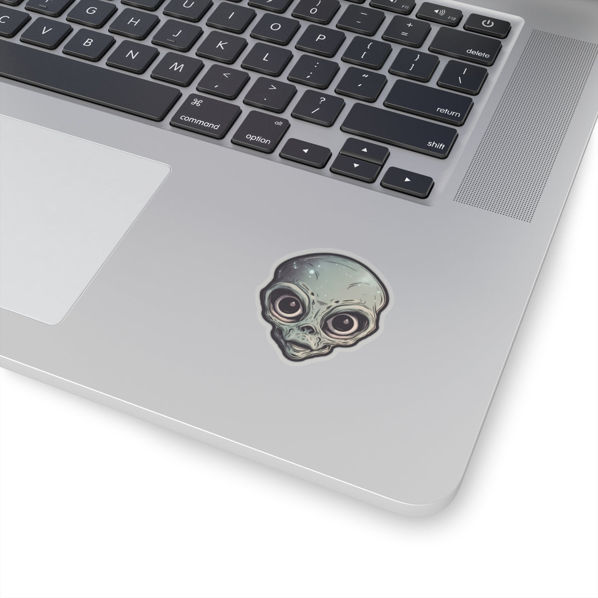 Mystic Gray Alien Head Vinyl Sticker