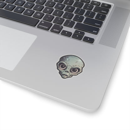 Mystic Gray Alien Head Vinyl Sticker