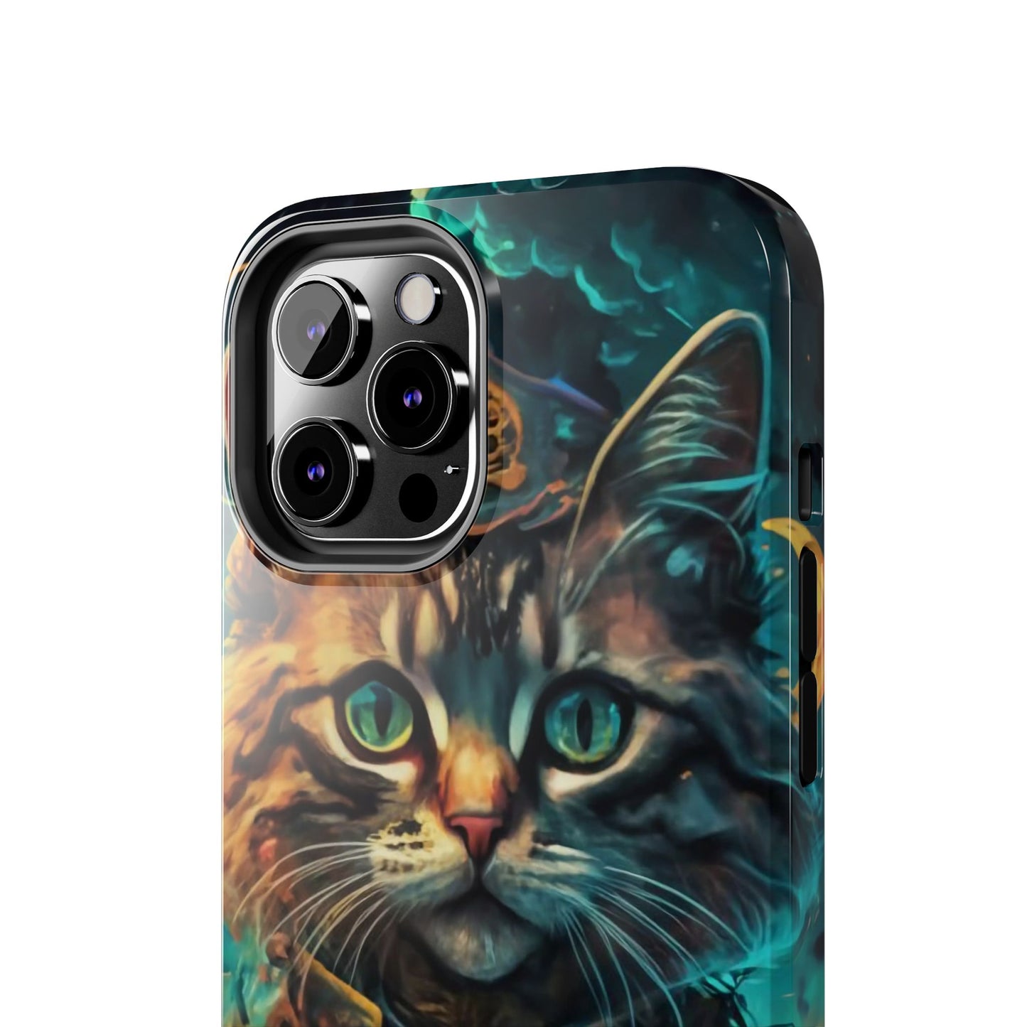 Cartoon Cat Pirate Starry Night Tough Phone Case