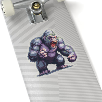 Pixelated Angry Ape Titan Fist Strike Vinyl Sticker