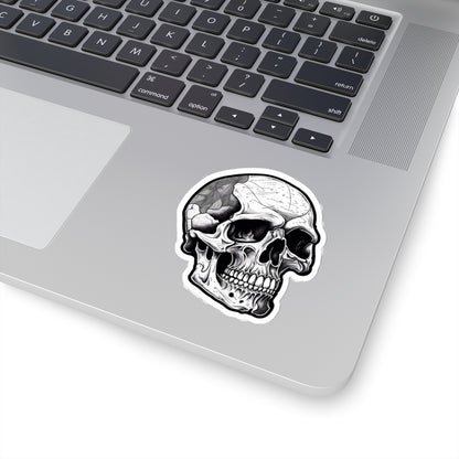 Monochrome Skull Sticker