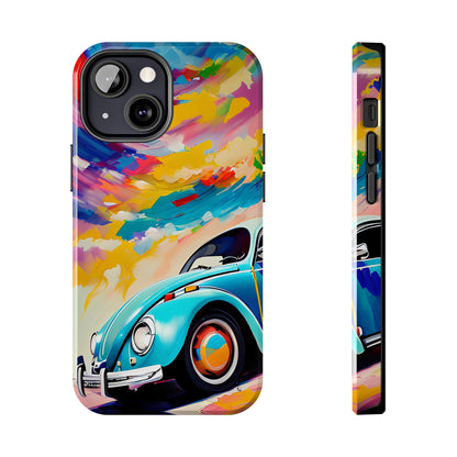 Painted Blue VDub Beetle - Tough Phone Case