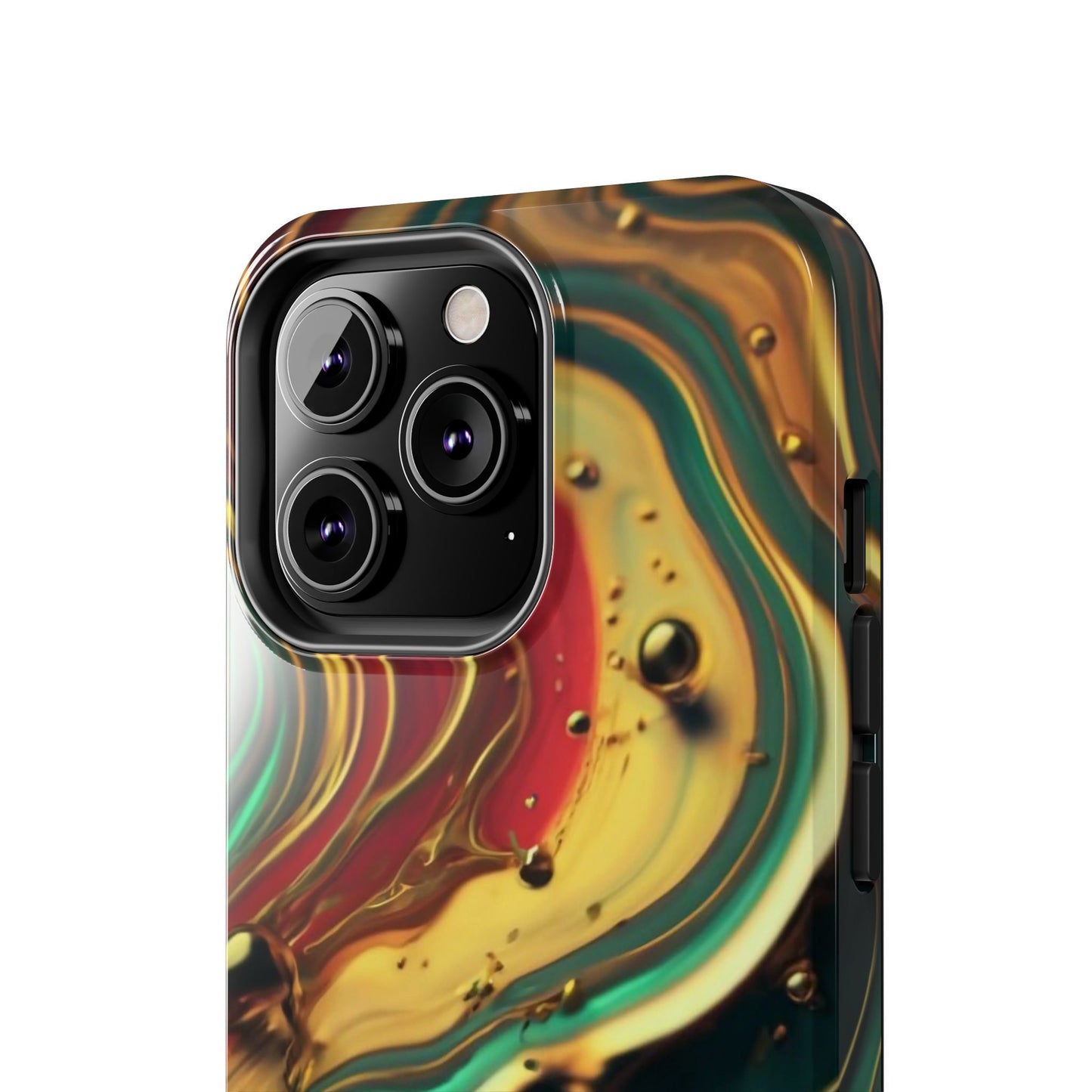 Golden Fluid Waves Defender Case