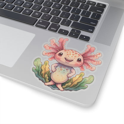 Cute Axolotl Watercolor Cartoon Sticker