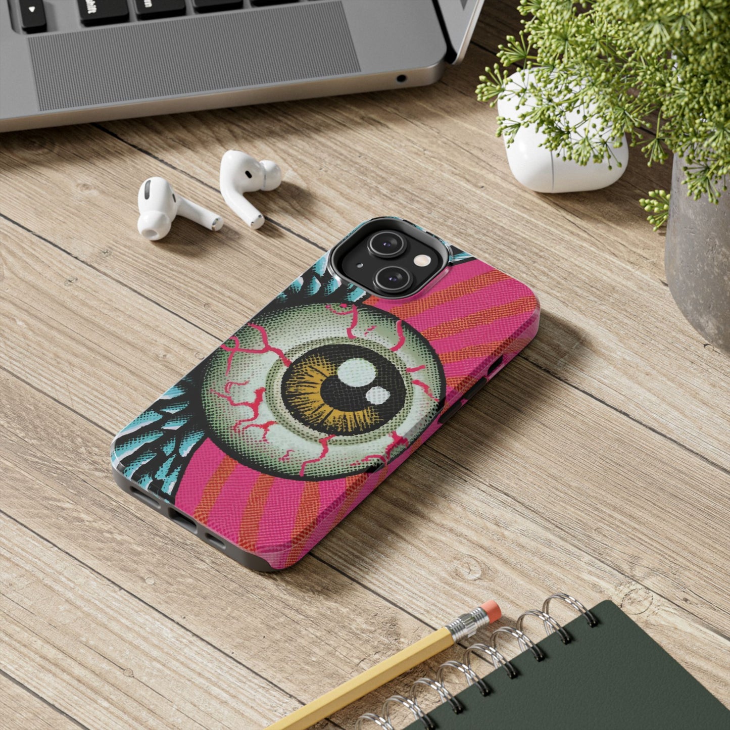 Winged Eye Pop Art Tough iPhone Case