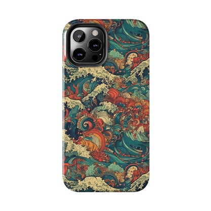 Multi-Hued Swirls - Wave of Colors - Tough Phone Case