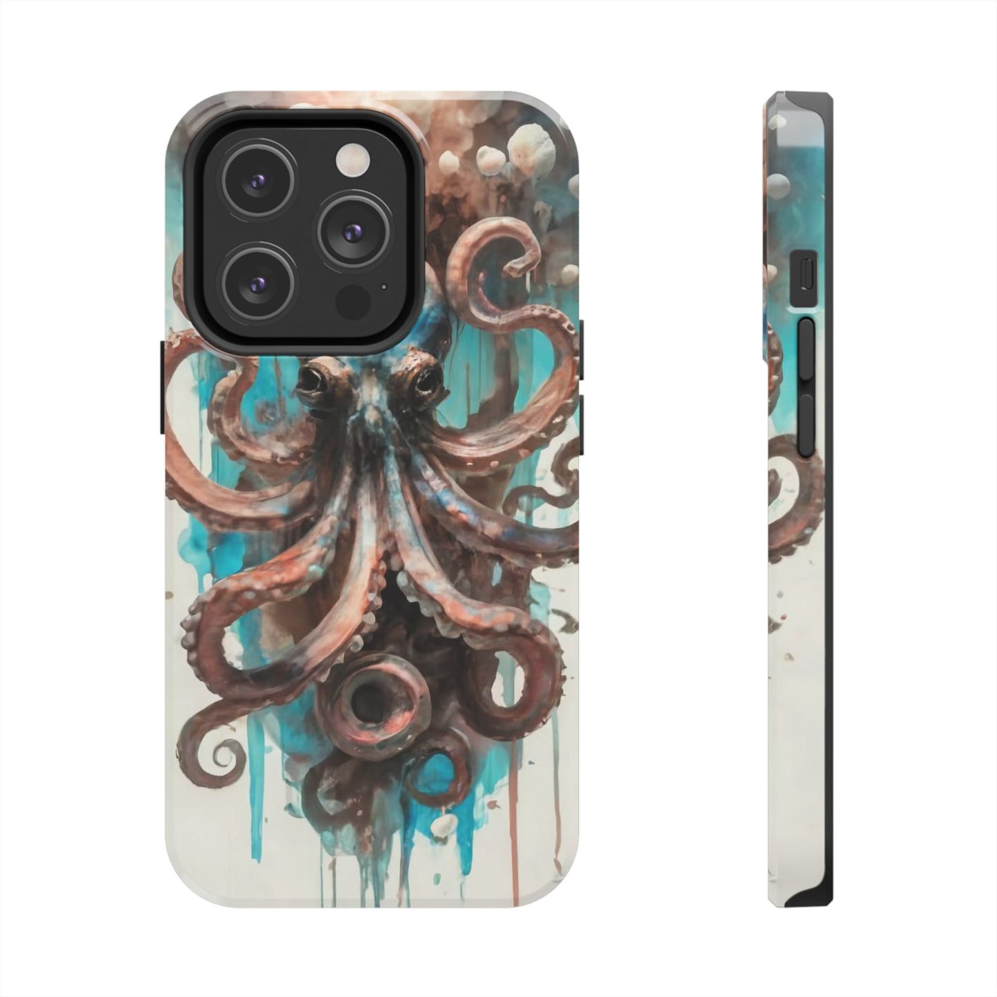 Serene Octopus Watercolor Tough Phone Case