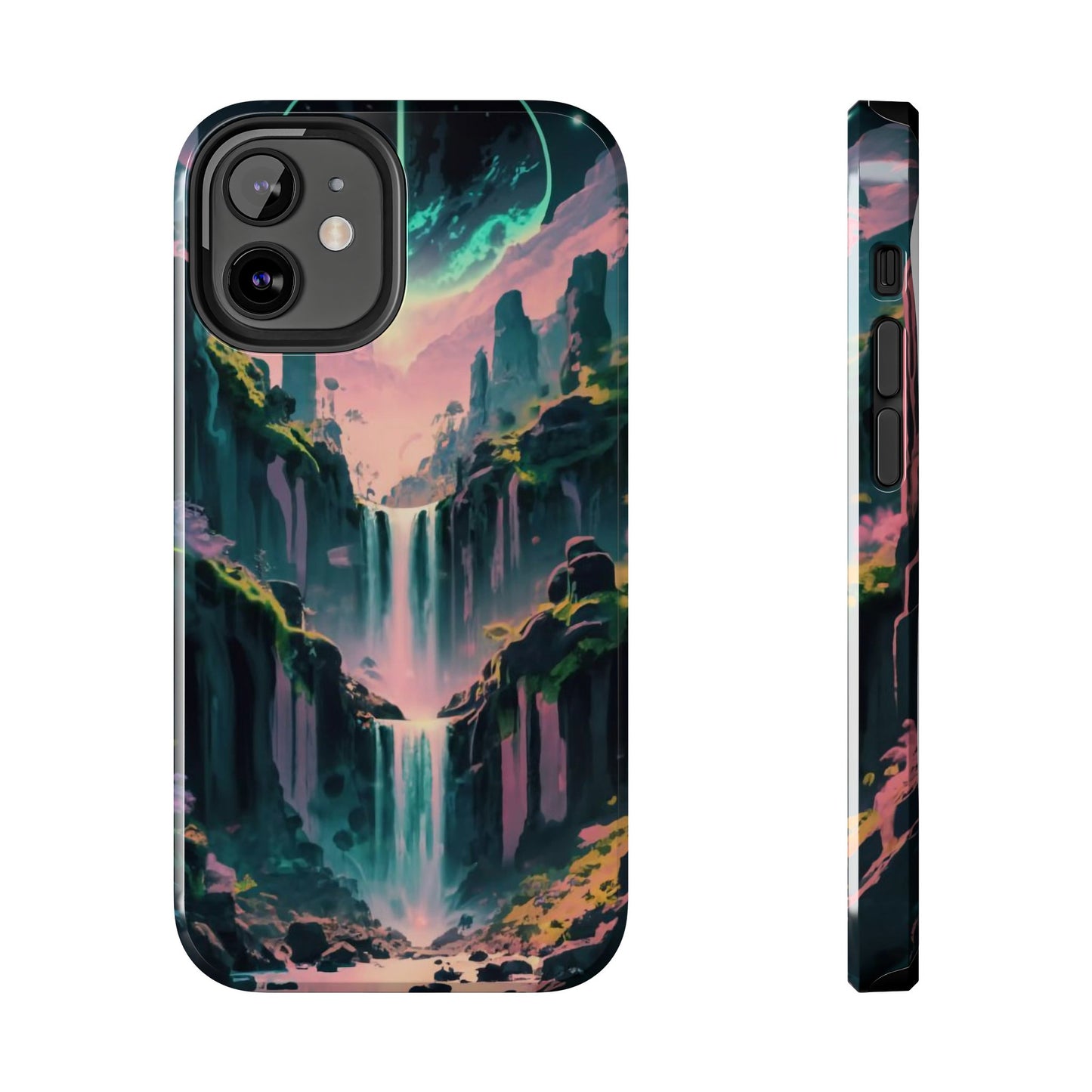 Moonfall Cascades Night View Tough Phone Case