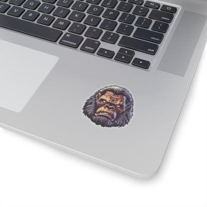 Angry Tan Fur Yeti Vinyl Sticker