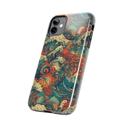 Multi-Hued Swirls - Wave of Colors - Tough Phone Case