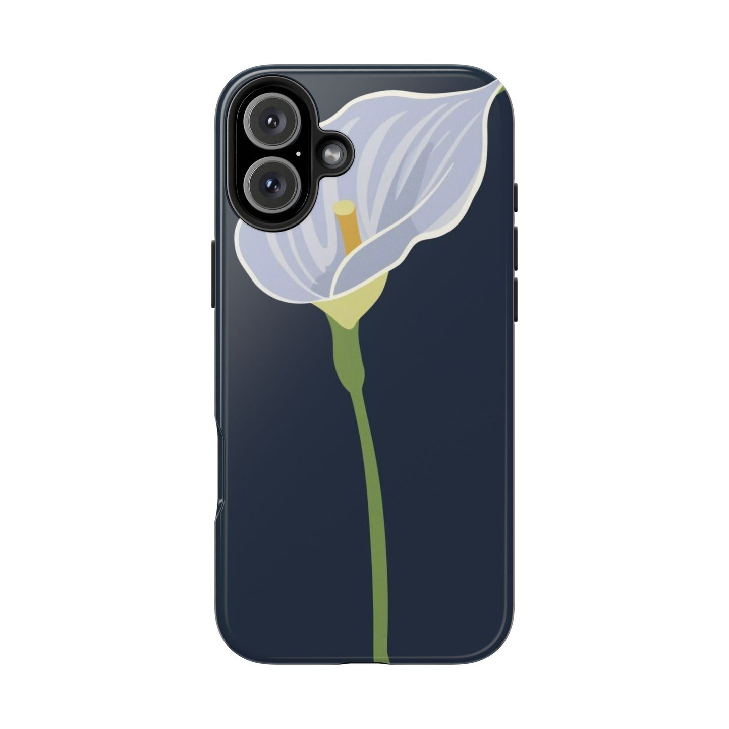 Blue Calla Flower Vector Poster Tough Phone Case