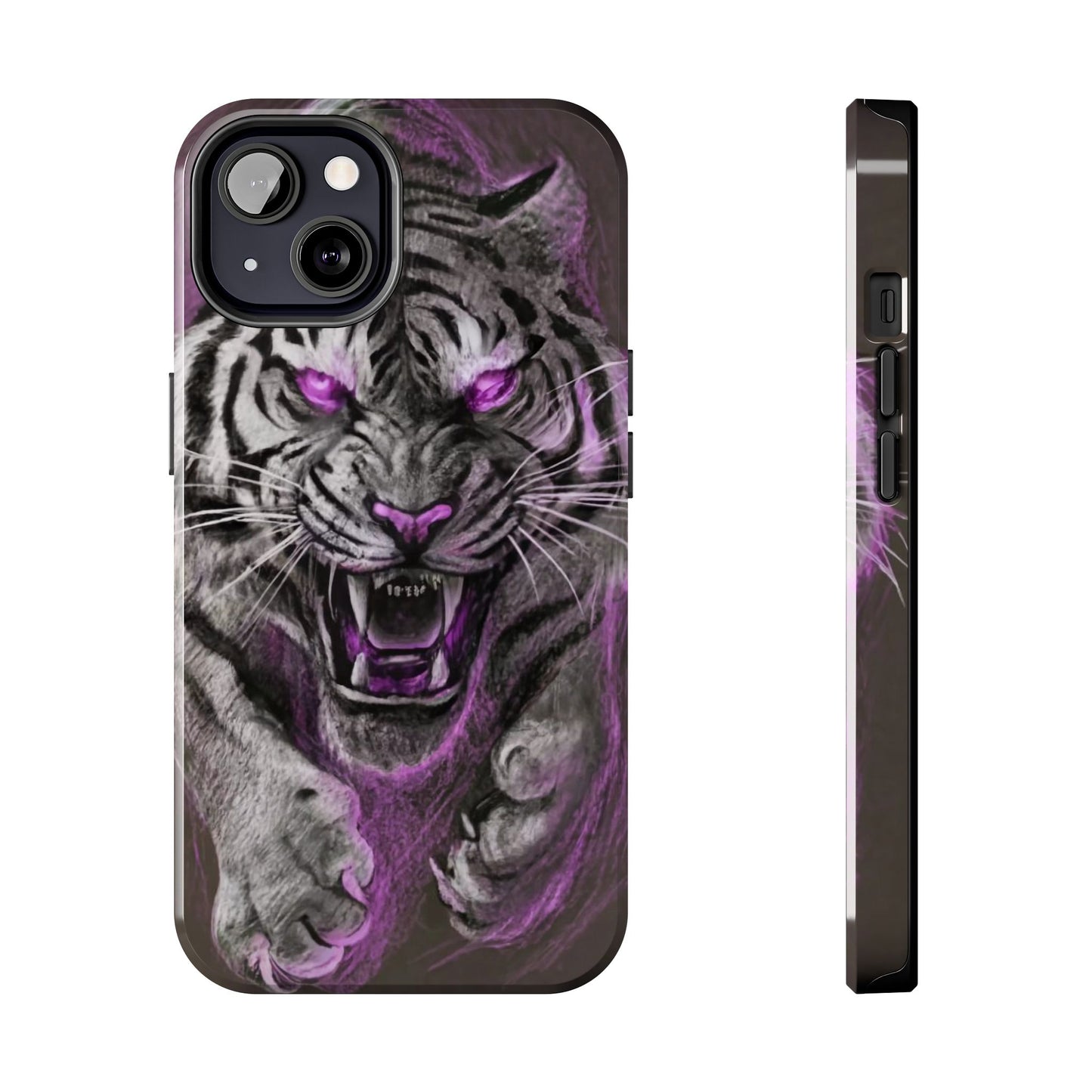 Enigmatic Hunter Tiger Sketch Tough Phone Case