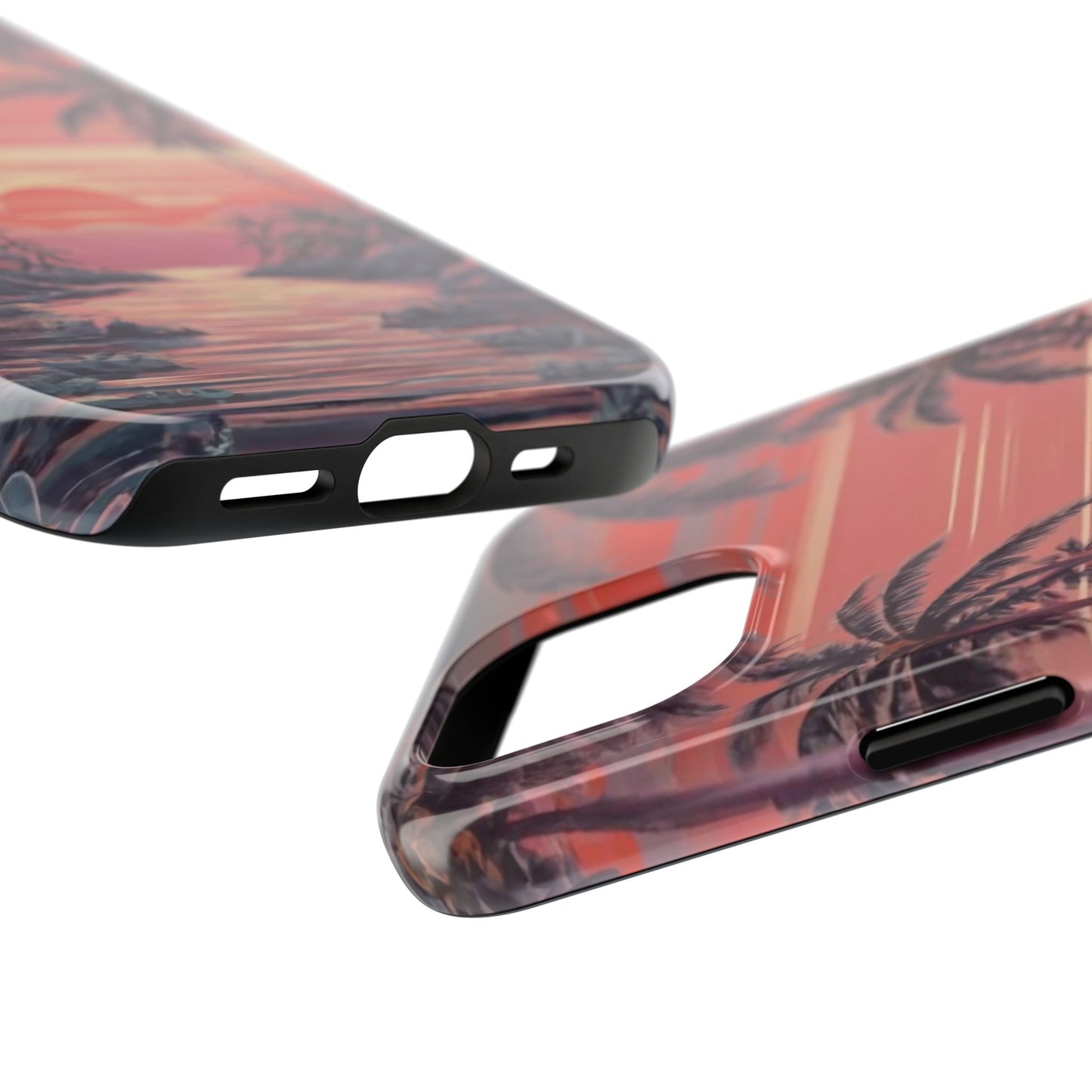 Sunset Serenity Palm Shore Tough Phone Case