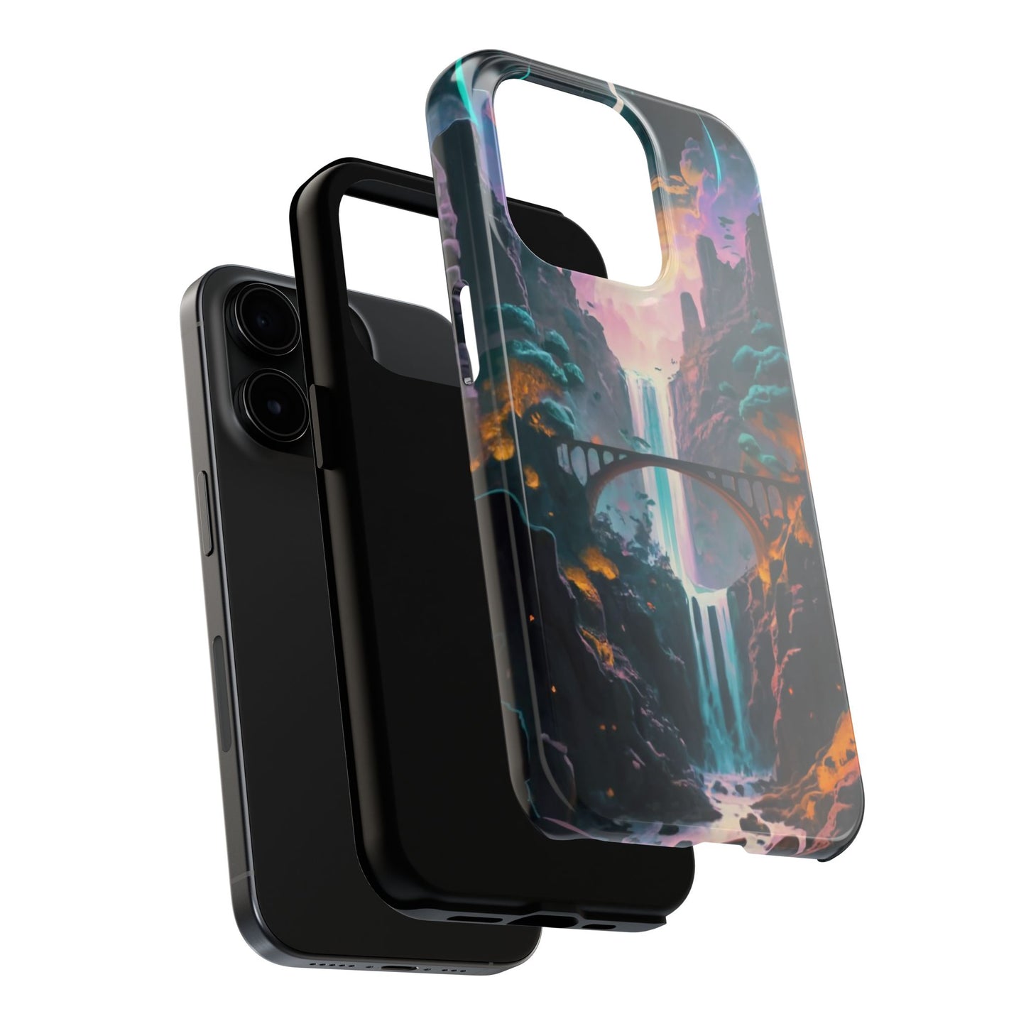 Midnight Cascade Blue Moon Tough Phone Case