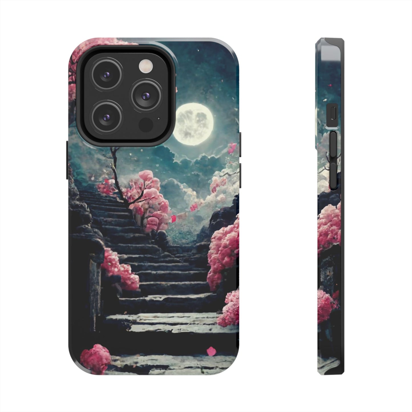 Mountain Path Cherry Blossoms Tough Phone Case