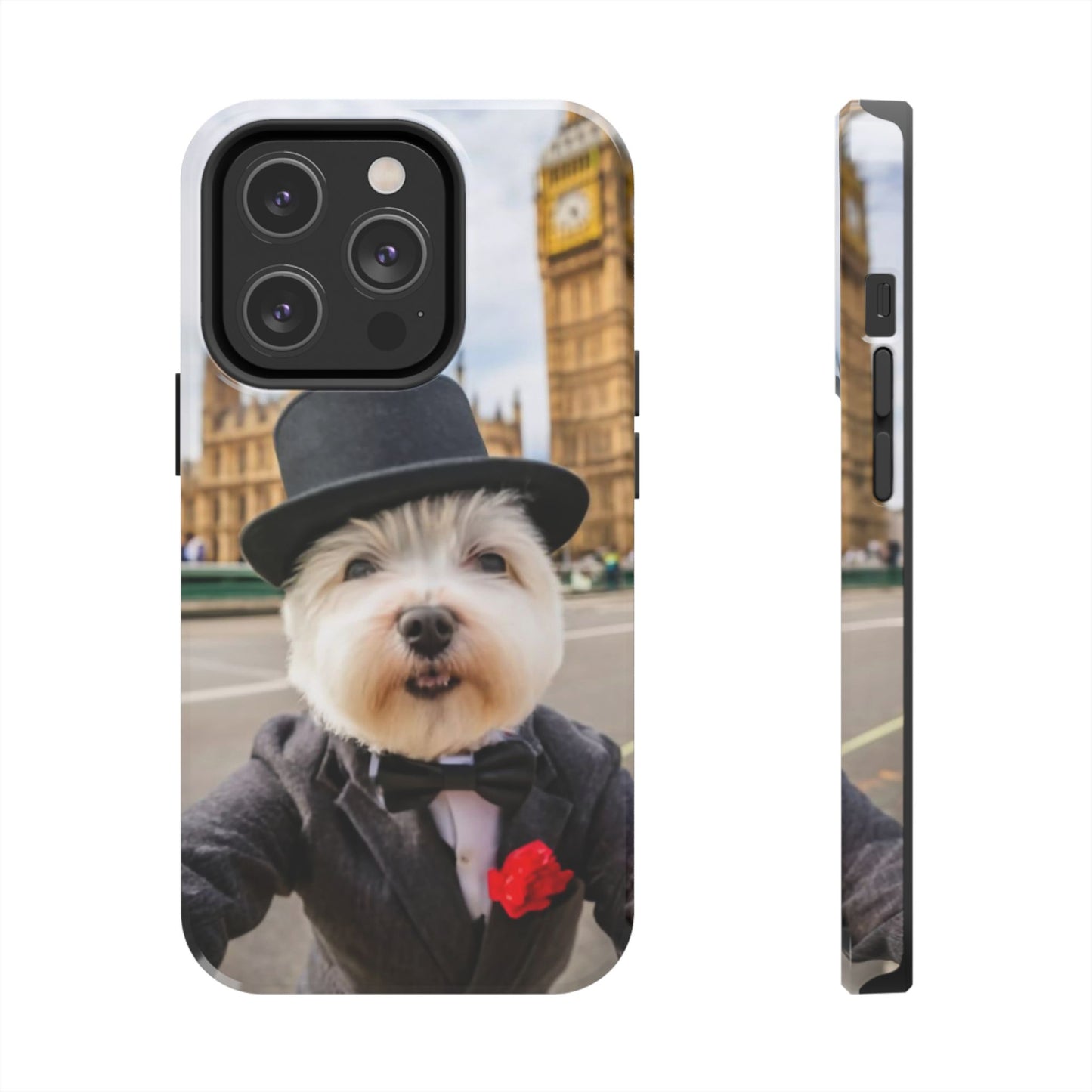 Dapper Maltese Selfie at Big Ben Tough Phone Case