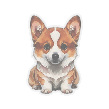 Cheerful Corgi Watercolor Cartoon Sticker