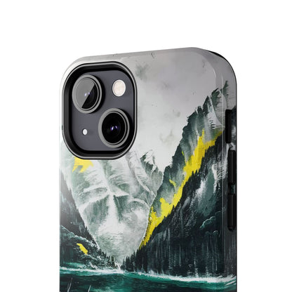 Serene Valley Charcoal Landscape Tough Phone Case