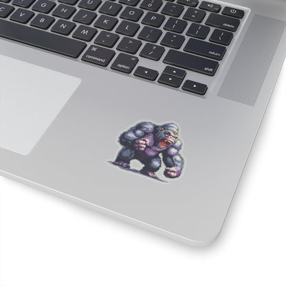 Pixelated Angry Ape Titan Fist Strike Vinyl Sticker