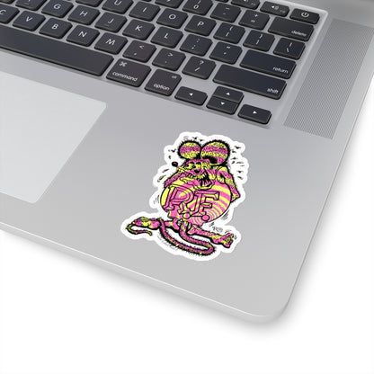 Metallic Swirl Rat Fink Sticker: Psychedelic Fusion