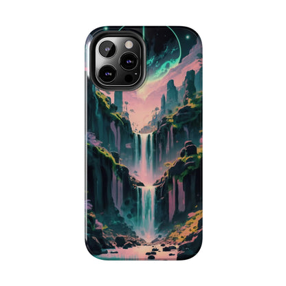 Moonfall Cascades Night View Tough Phone Case