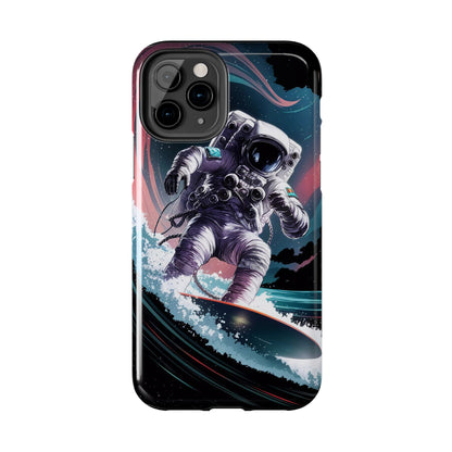 Cosmic Crest Astronaut Wave Rider Tough Phone Case