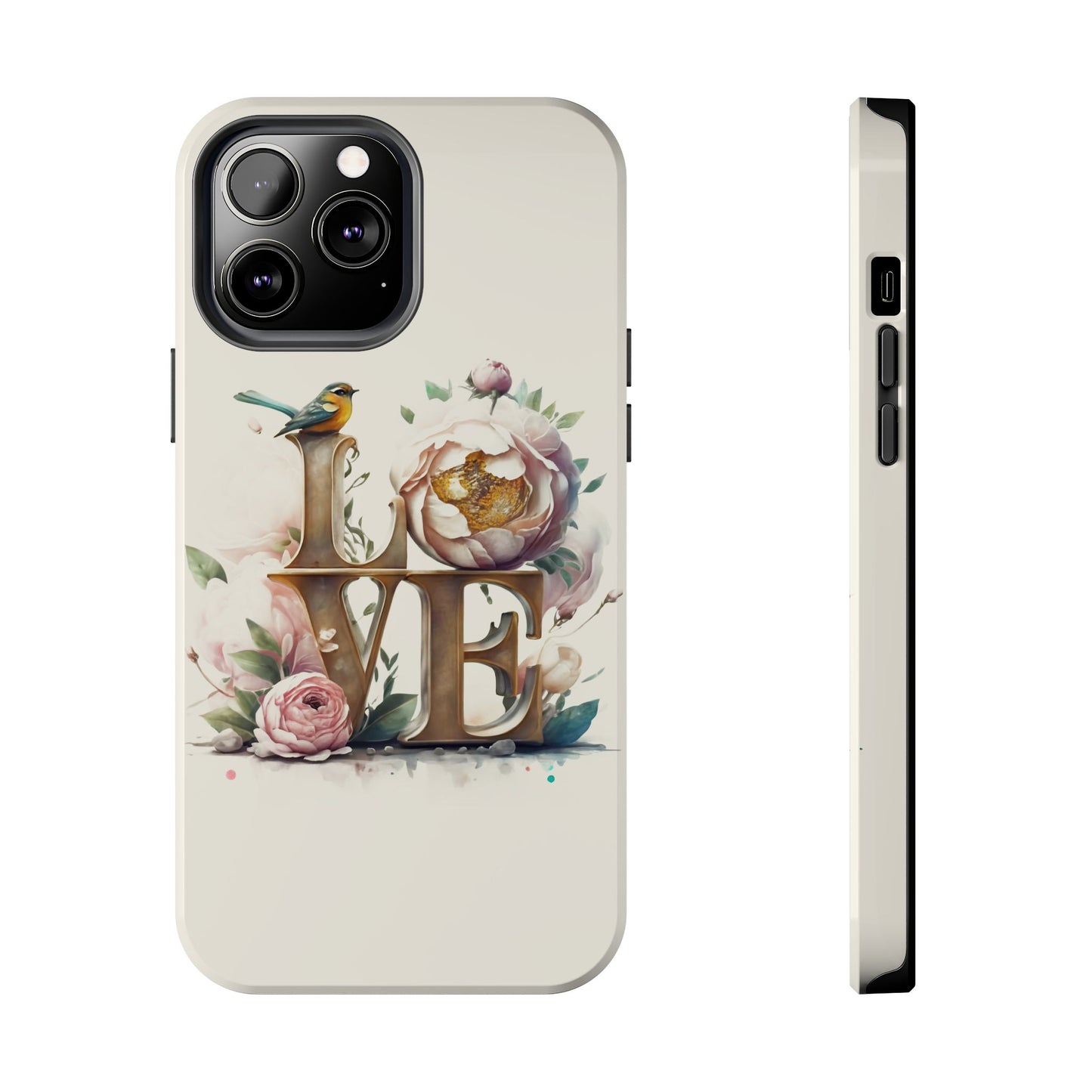 Lovebird and Bloom Watercolor Tough Phone Case