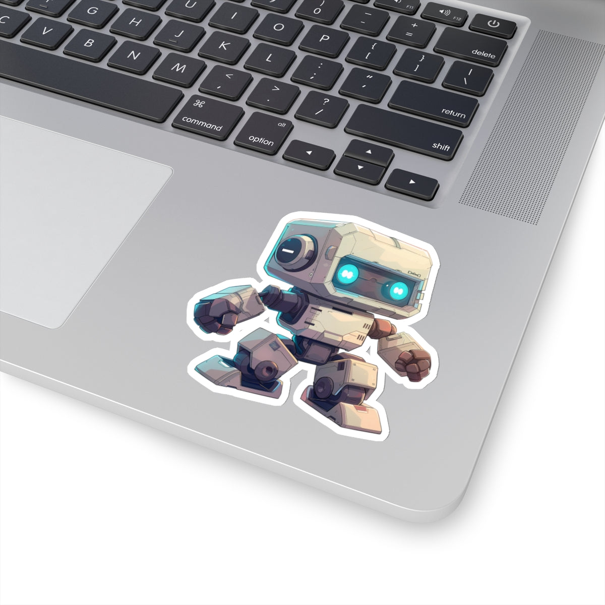 Off-White Blocky Robot Vinyl Sticker