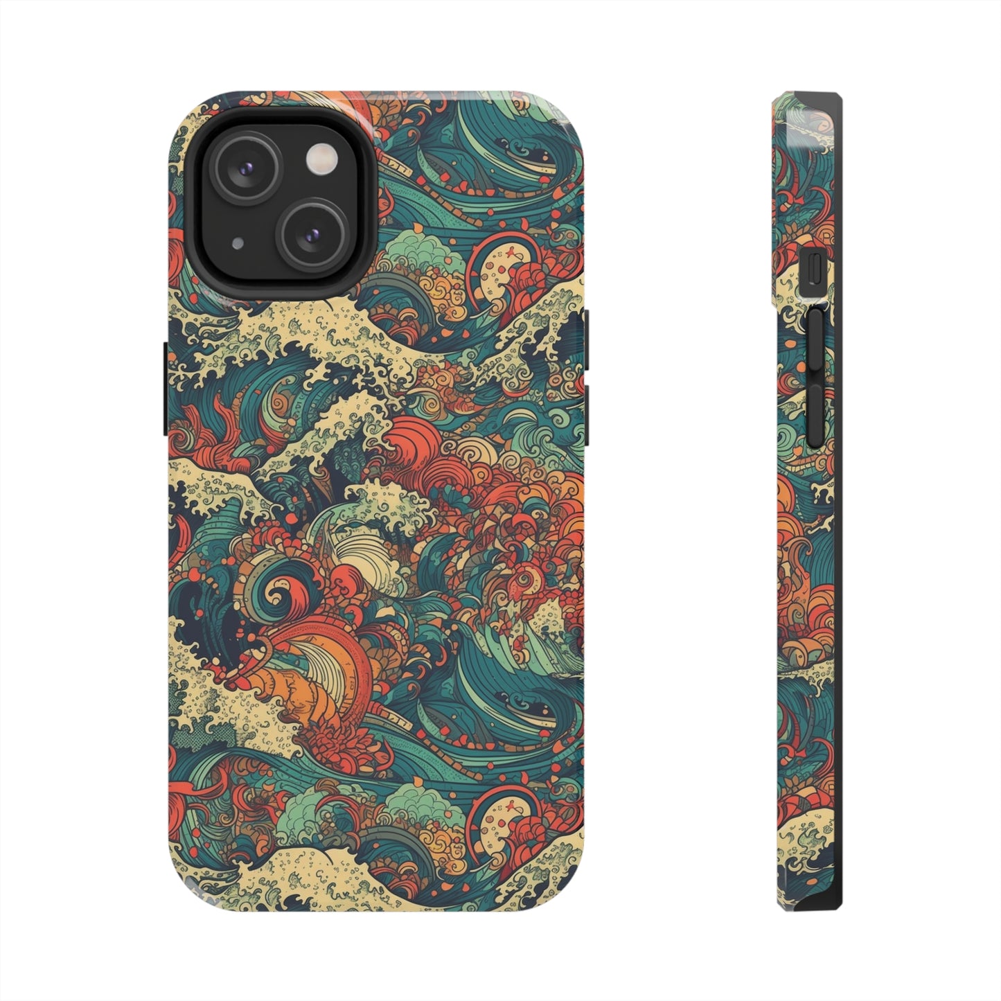 Multi-Hued Swirls - Wave of Colors - Tough Phone Case