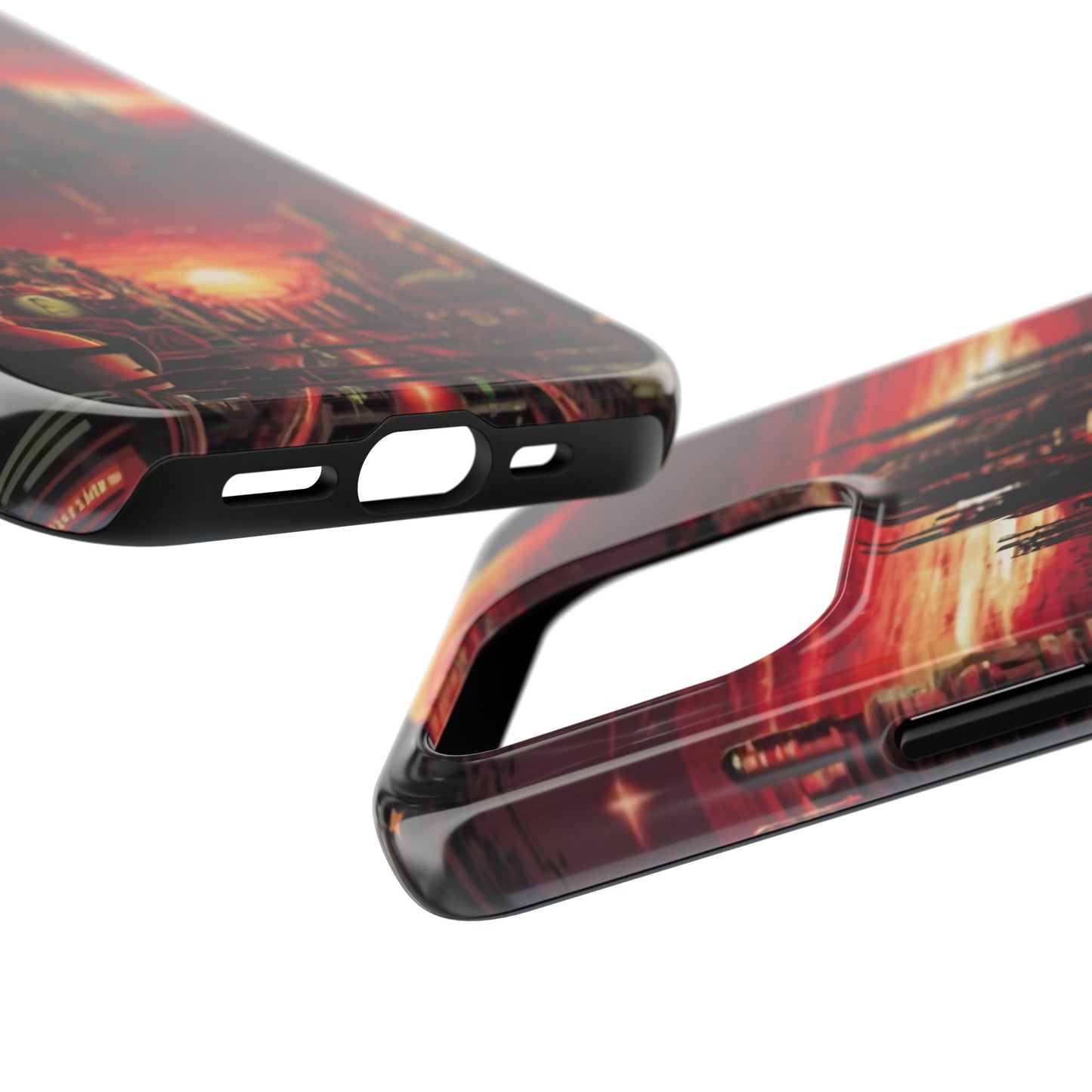 PixelVista Futuristic City Tough Phone Case